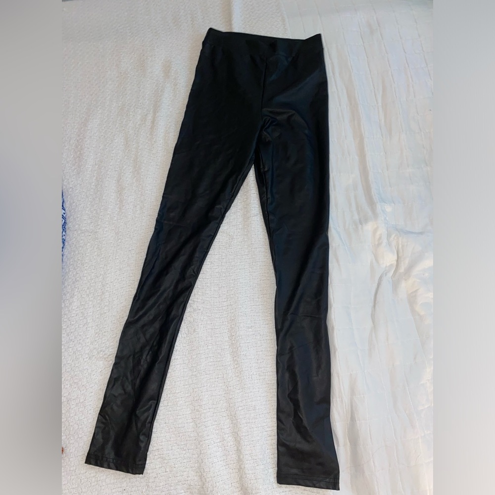 Akira Black Leather Leggings